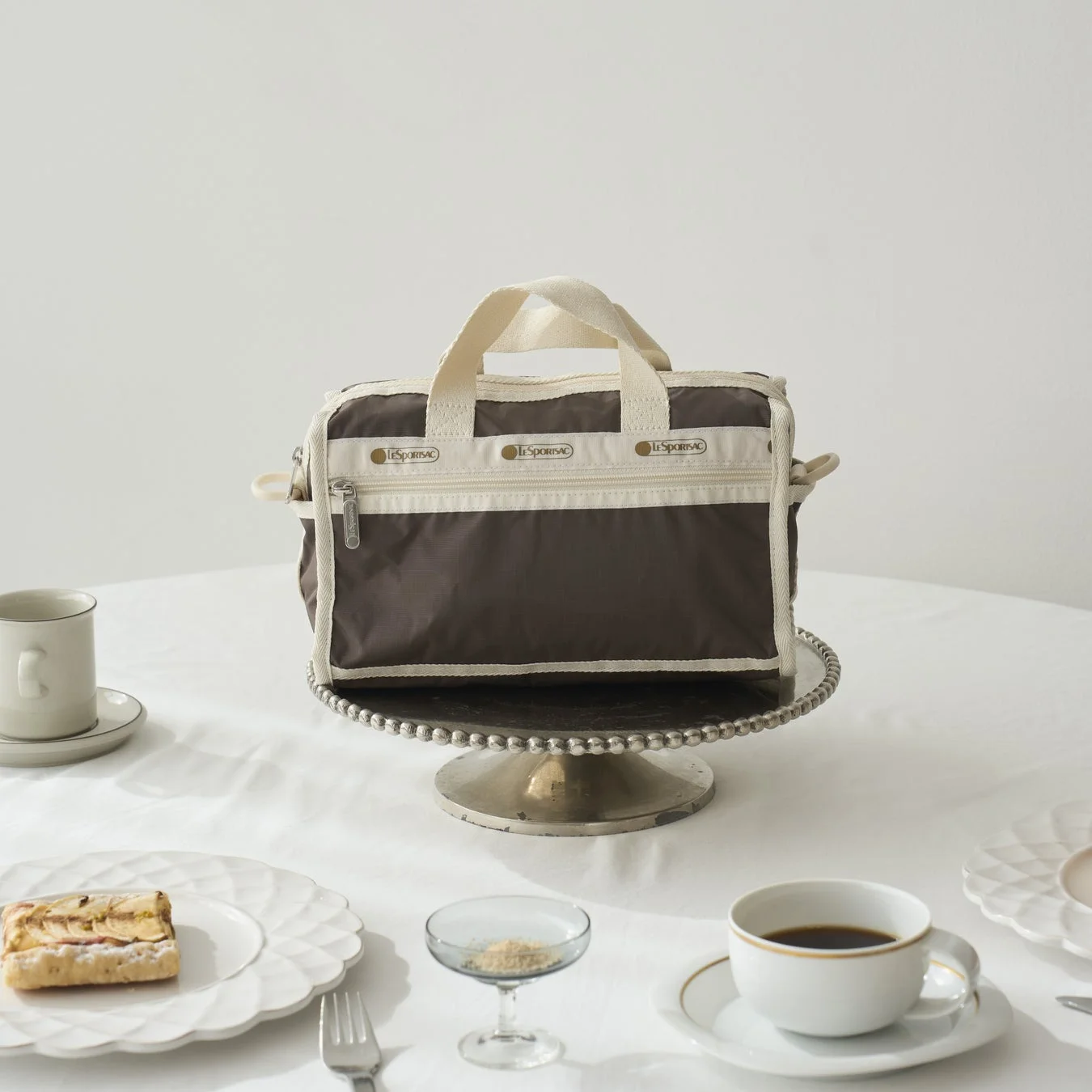 LeSportsac BROWN×BEIGE ハンドバッグ