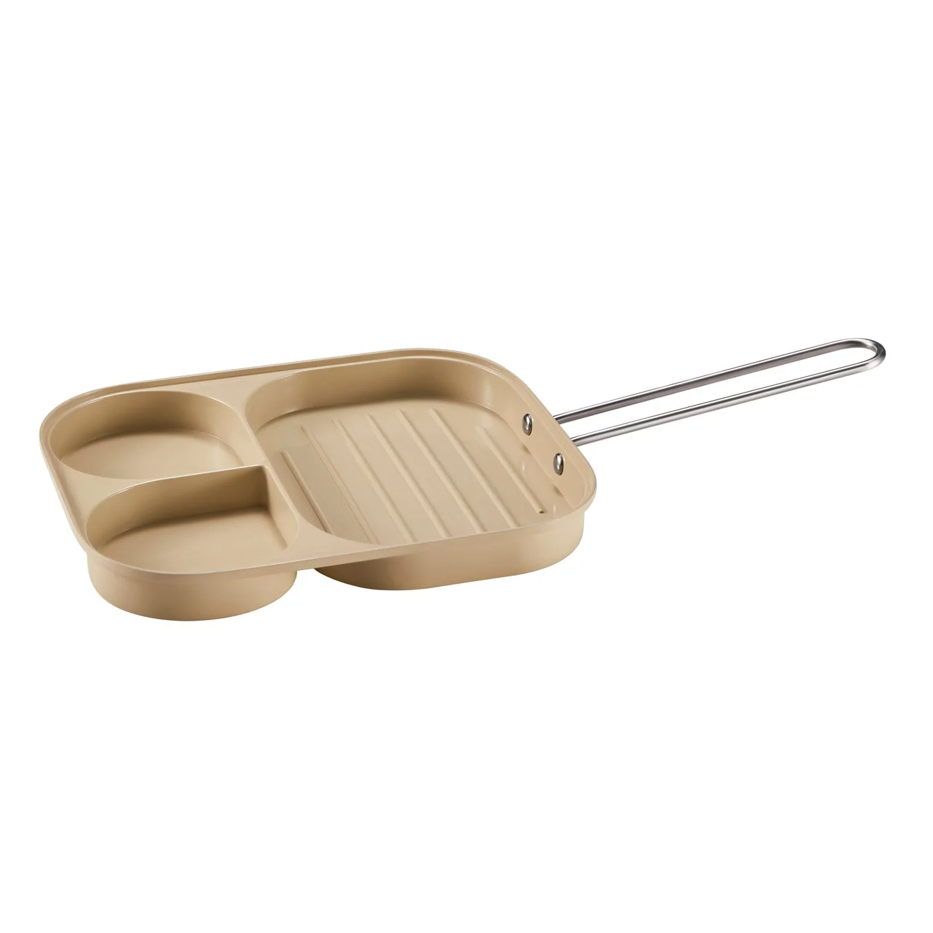 3つに仕切られたフライパン