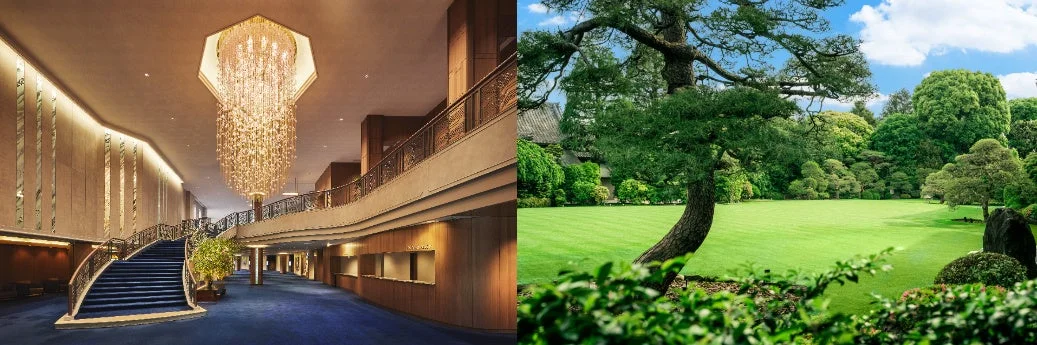 明治記念館の建物と庭園