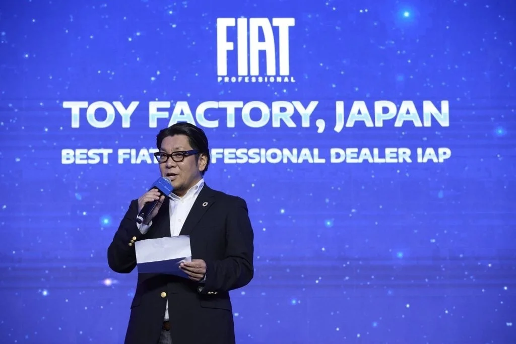 受賞スピーチの様子