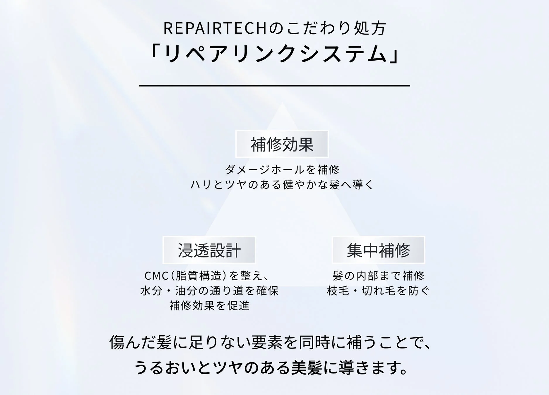 REPAIRTECHのこだわり処方「リペアリンクシステム」の詳細