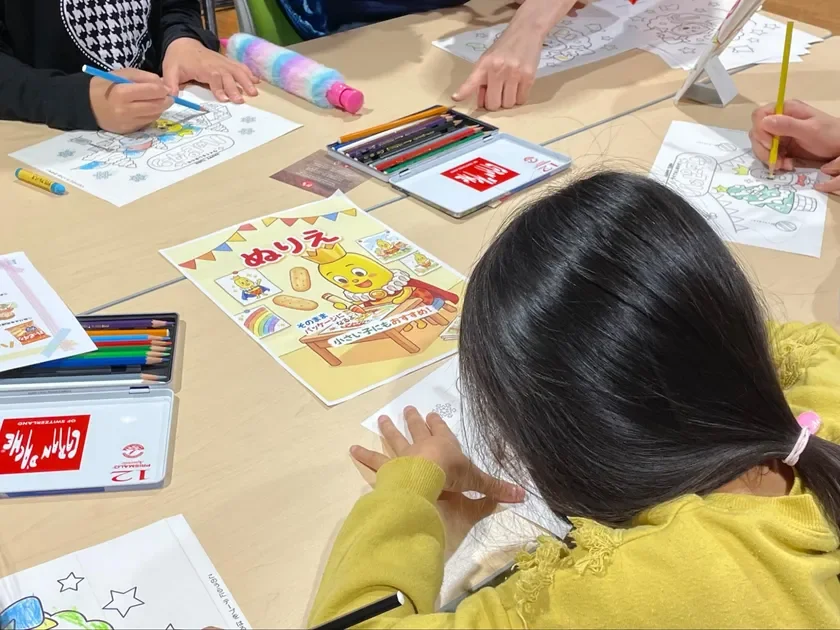 ハッピーターンポーチ作成風景