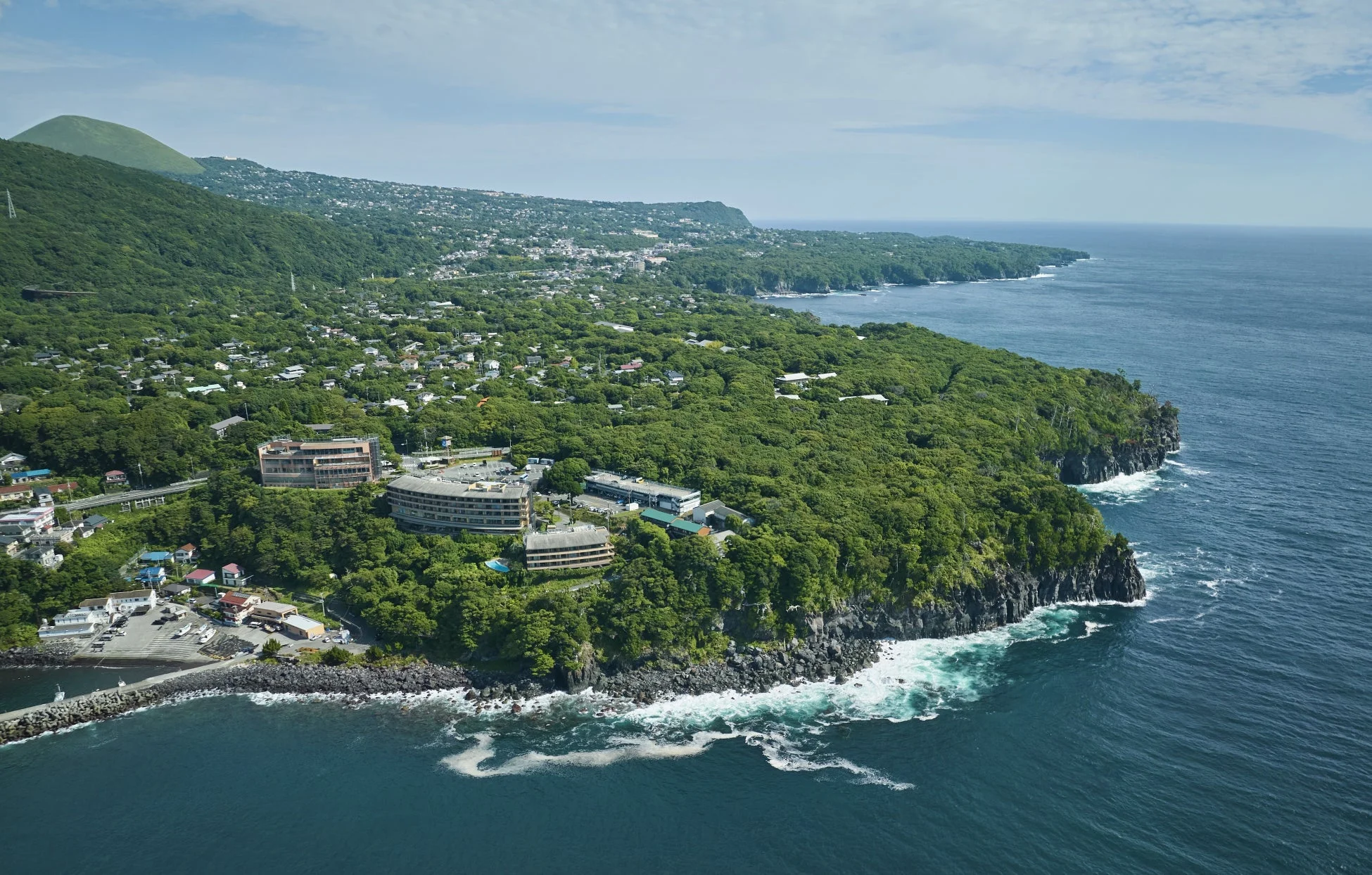 伊豆赤沢温泉郷の空撮