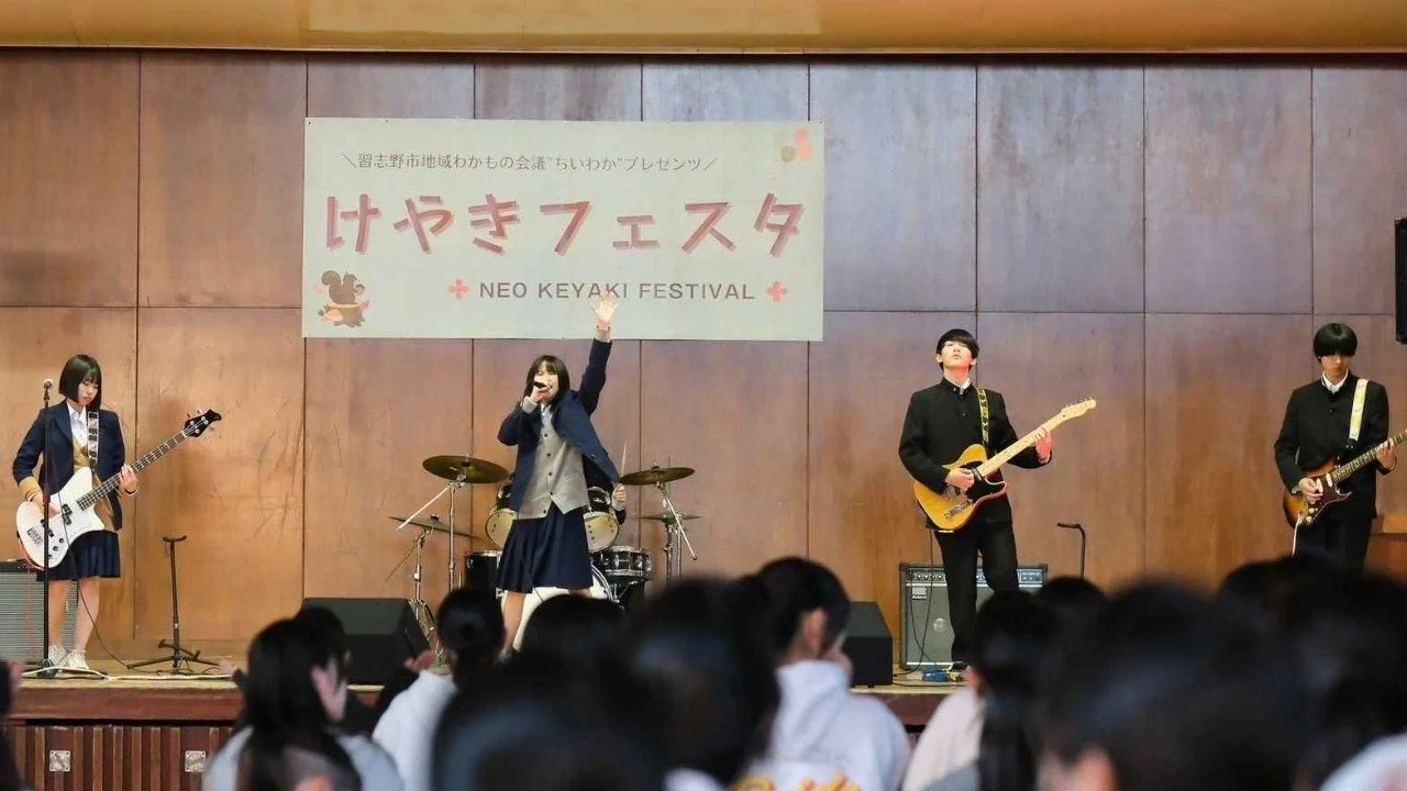 習志野市地域わかもの会議「ちいわか」主催の「けやきフェスタ」でのバンド演奏