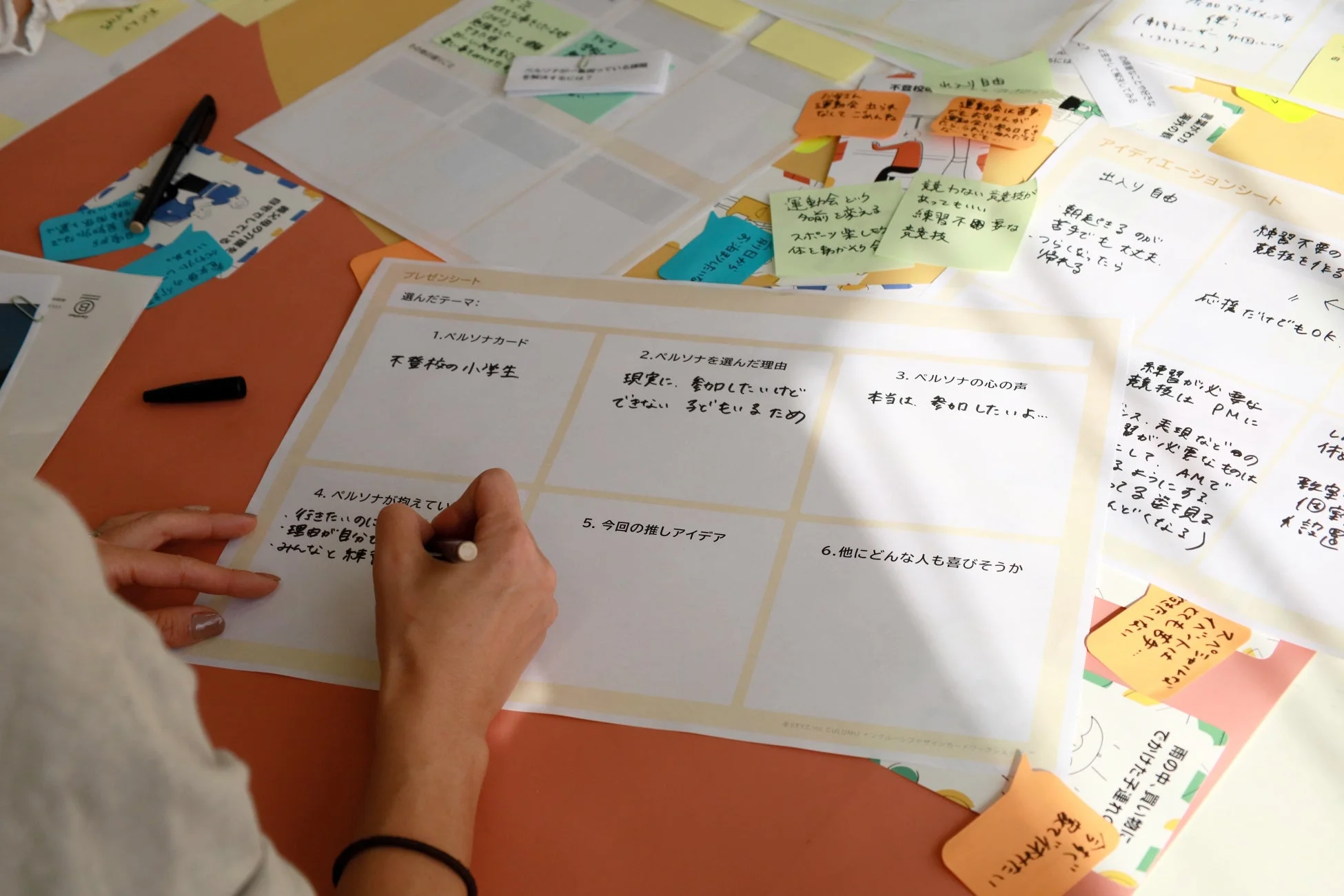 アイデア出しのプレゼンシート
