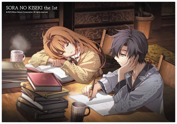 勉強するキャラクターのイラスト