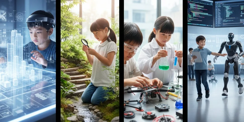 子どもたちが多様な学習活動に取り組む様子