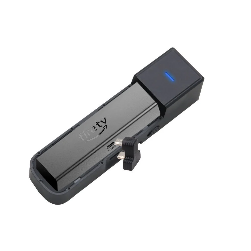 Fire TV Stickのような黒いストリーミングデバイス