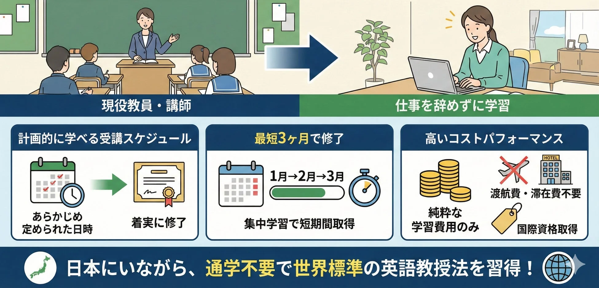 働きながら学習できる環境