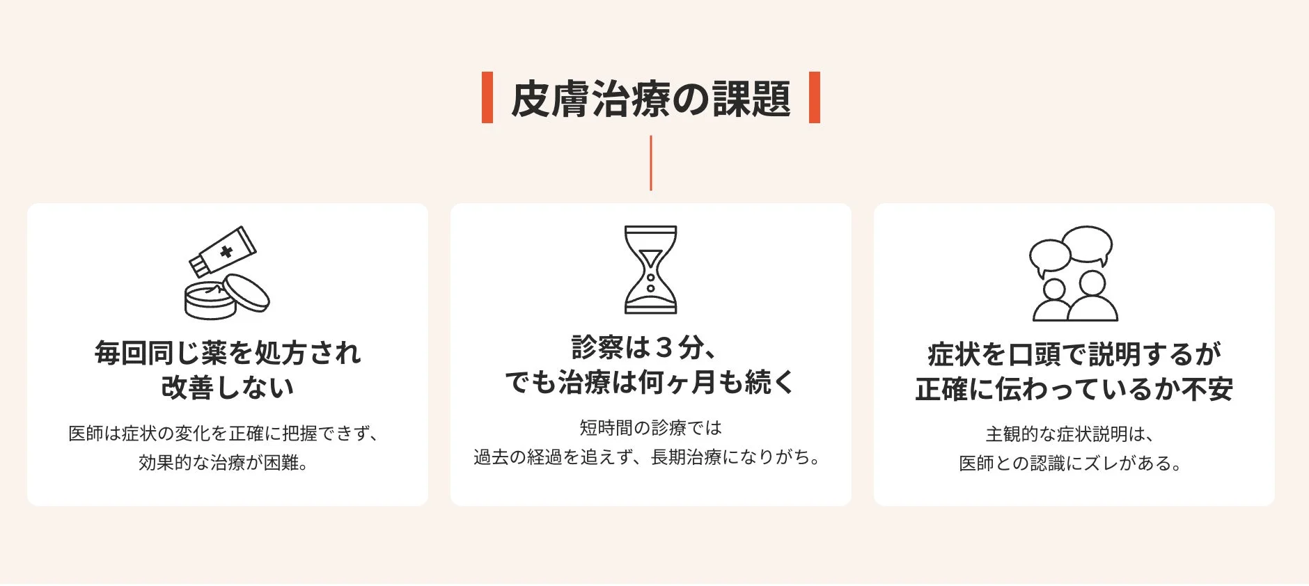 皮膚治療における課題