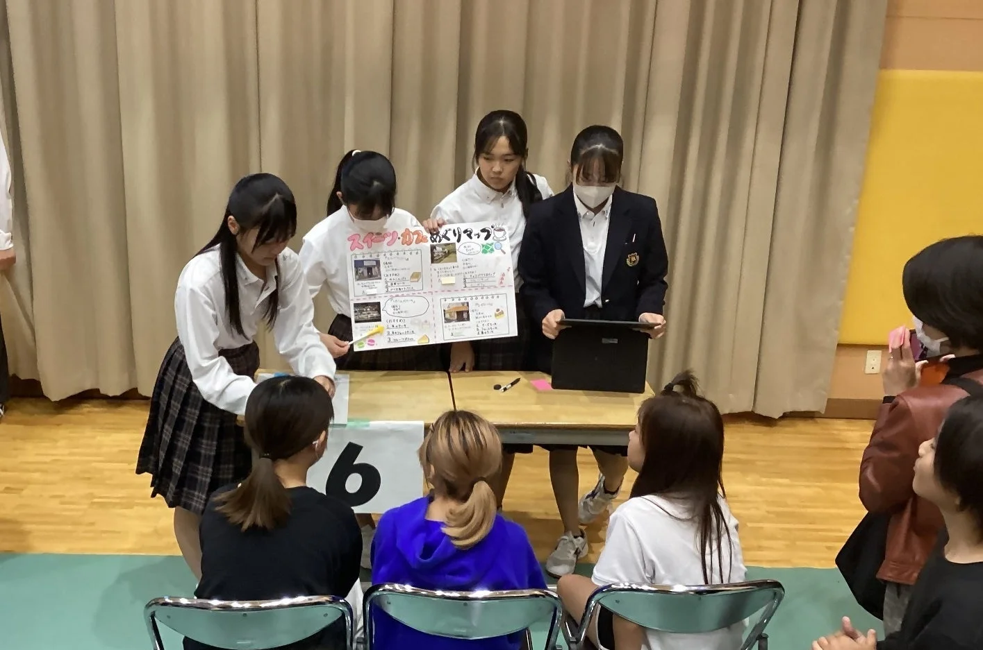 プレゼンテーションを行う女子生徒たち