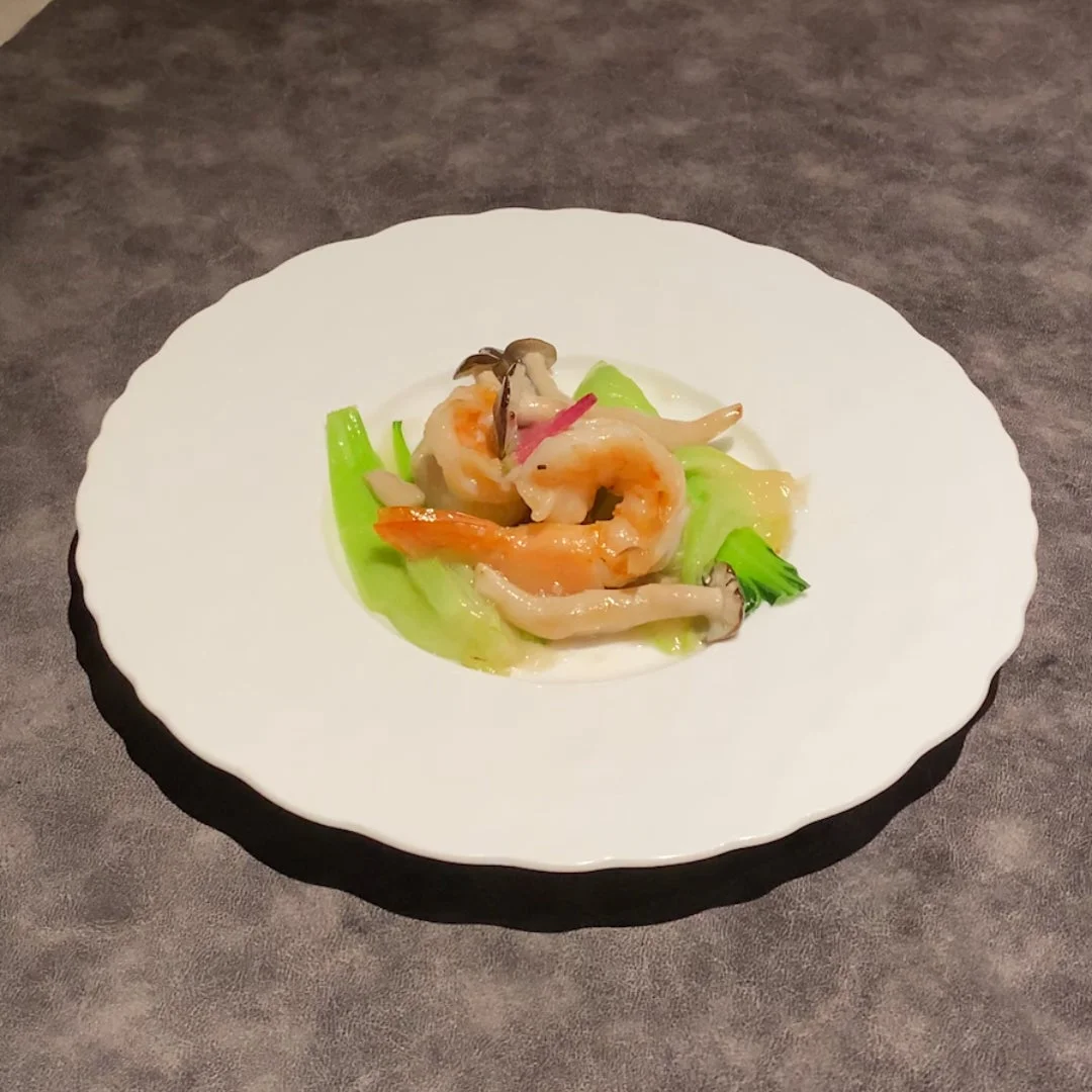 大海老と青菜の柚子炒め