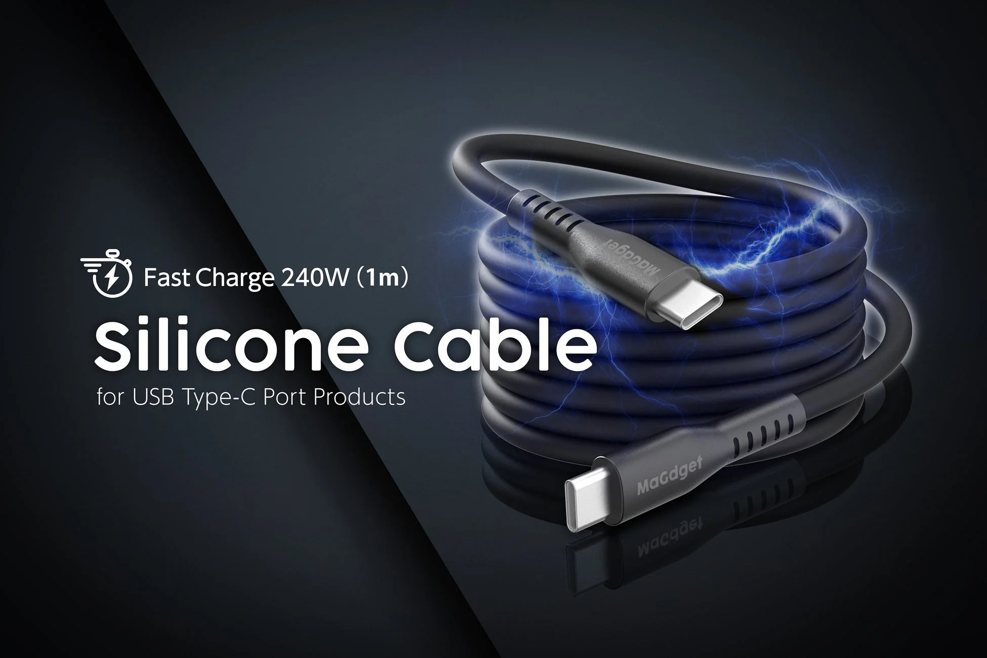 急速充電240WのUSB Type-Cケーブル