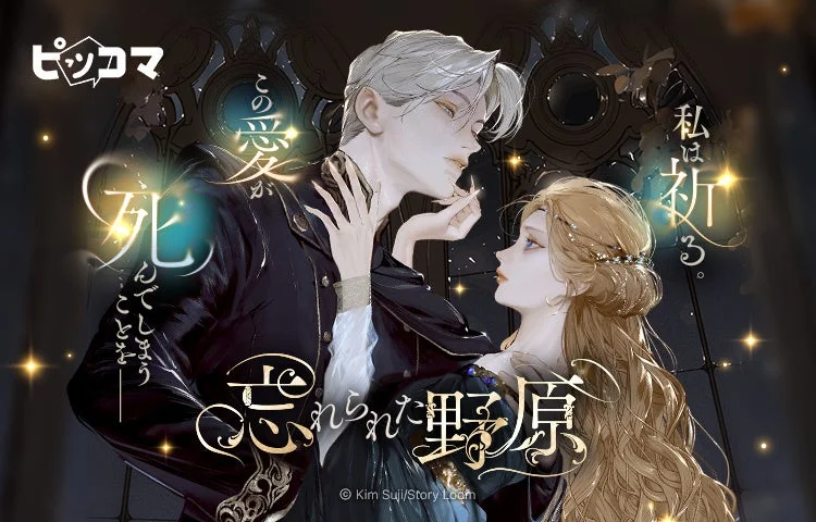 悲劇的な愛の物語を示唆するウェブトゥーン「忘れられた野原」のプロモーション画像