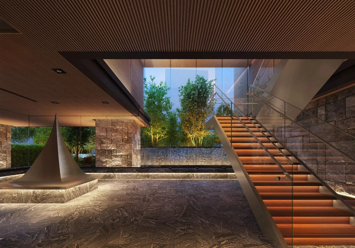 モダンなエントランス空間