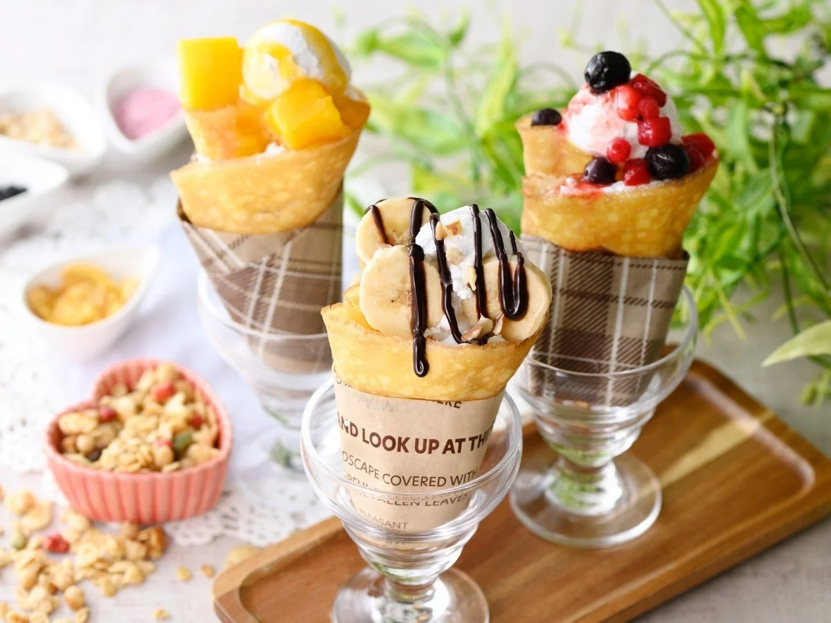 様々なフルーツクレープ