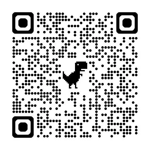 QRコードと恐竜のピクセルアート