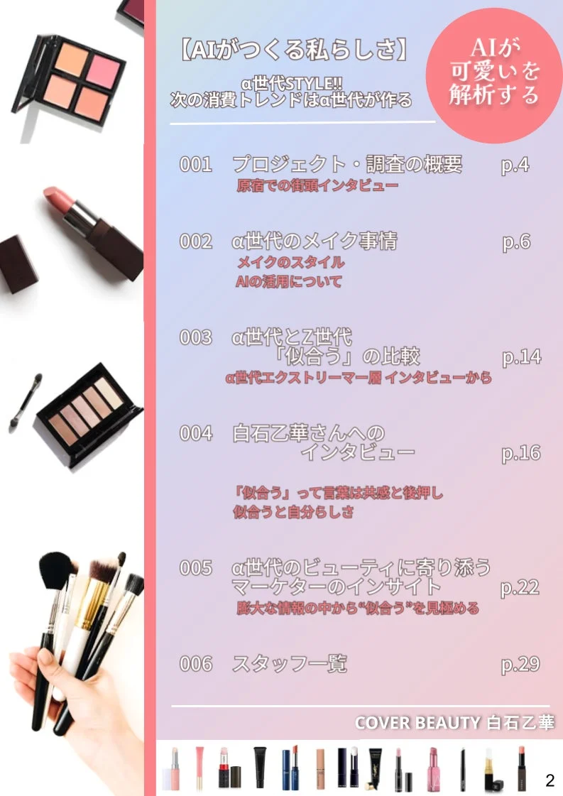 α世代白書 創刊号 目次