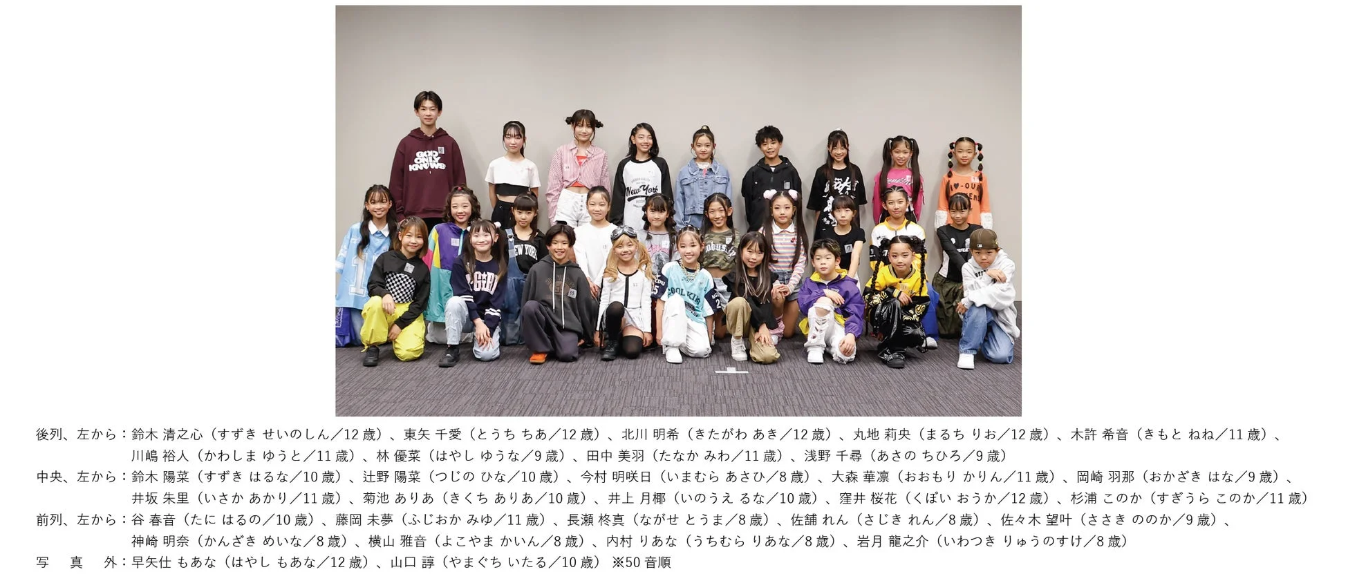 キッズダンサー集合写真
