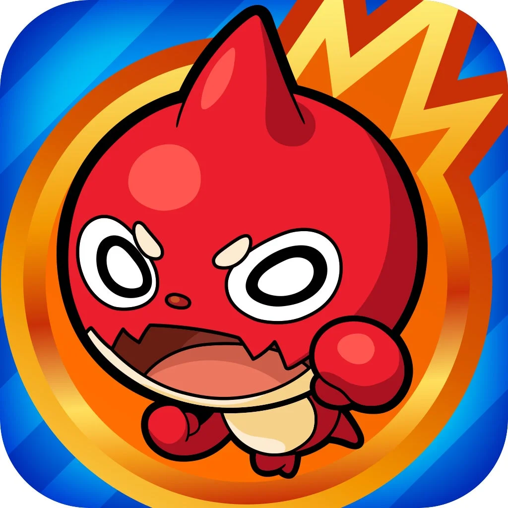 赤いキャラクターのマスコット