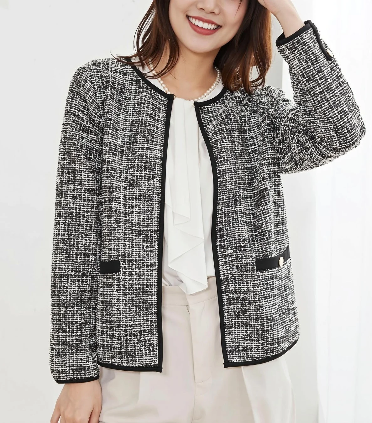 ツイード調ジャケット