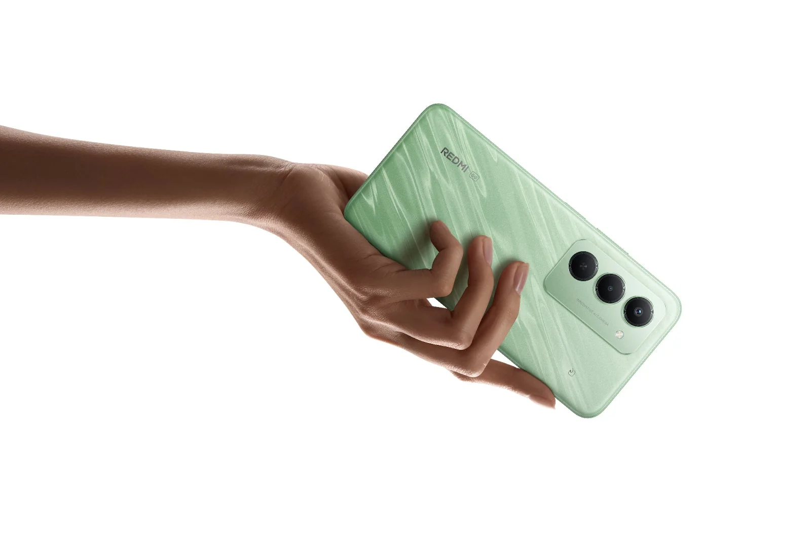 Redmi 5Gの背面デザインを手に持つ