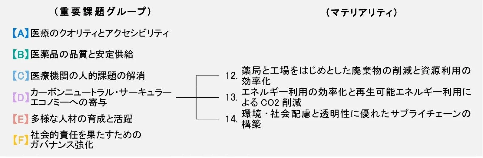 日本調剤グループのマテリアリティ