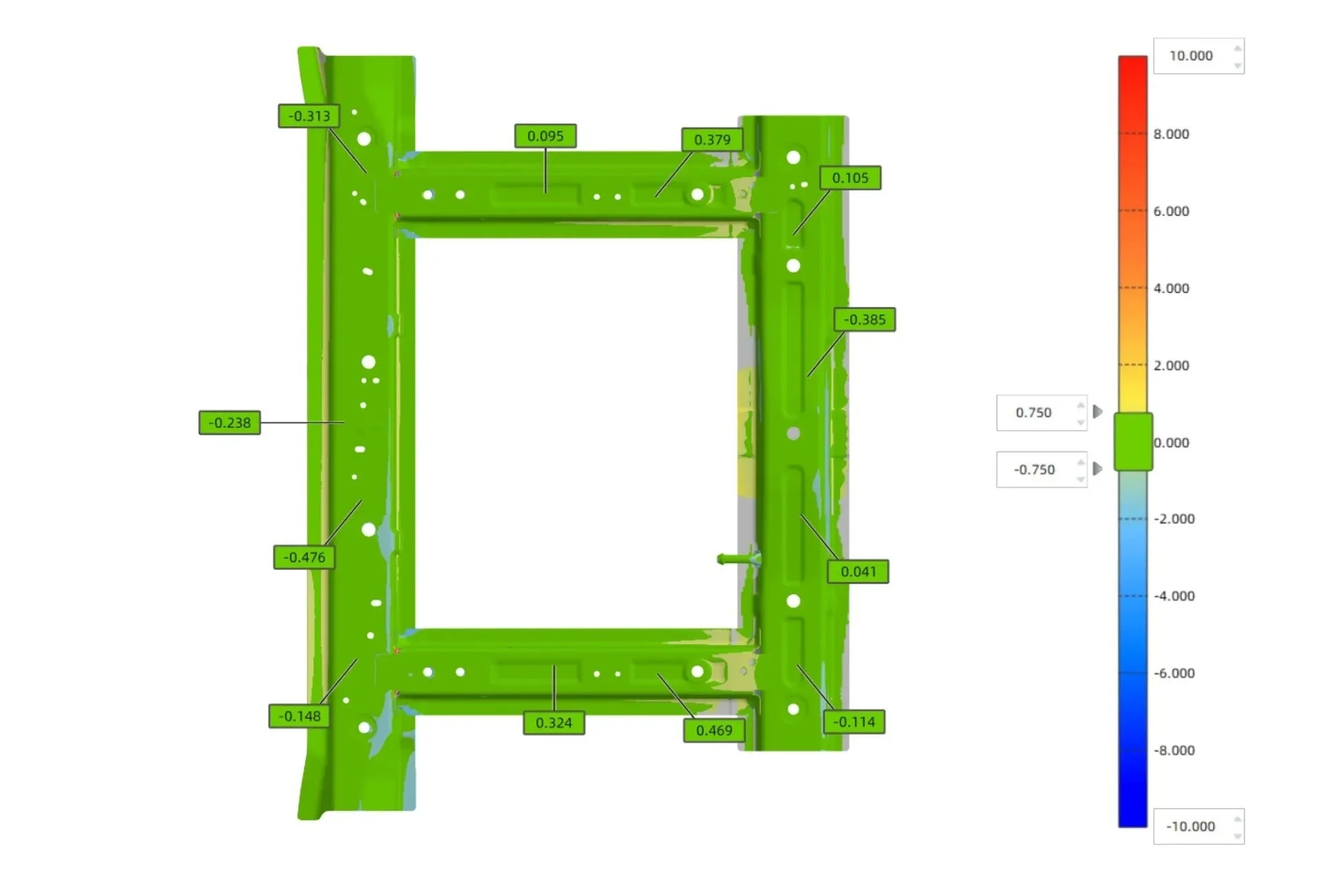 3Dモデルの偏差表示