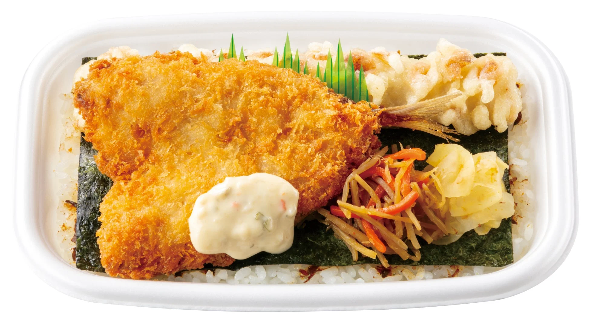 アジフライのりタル弁当