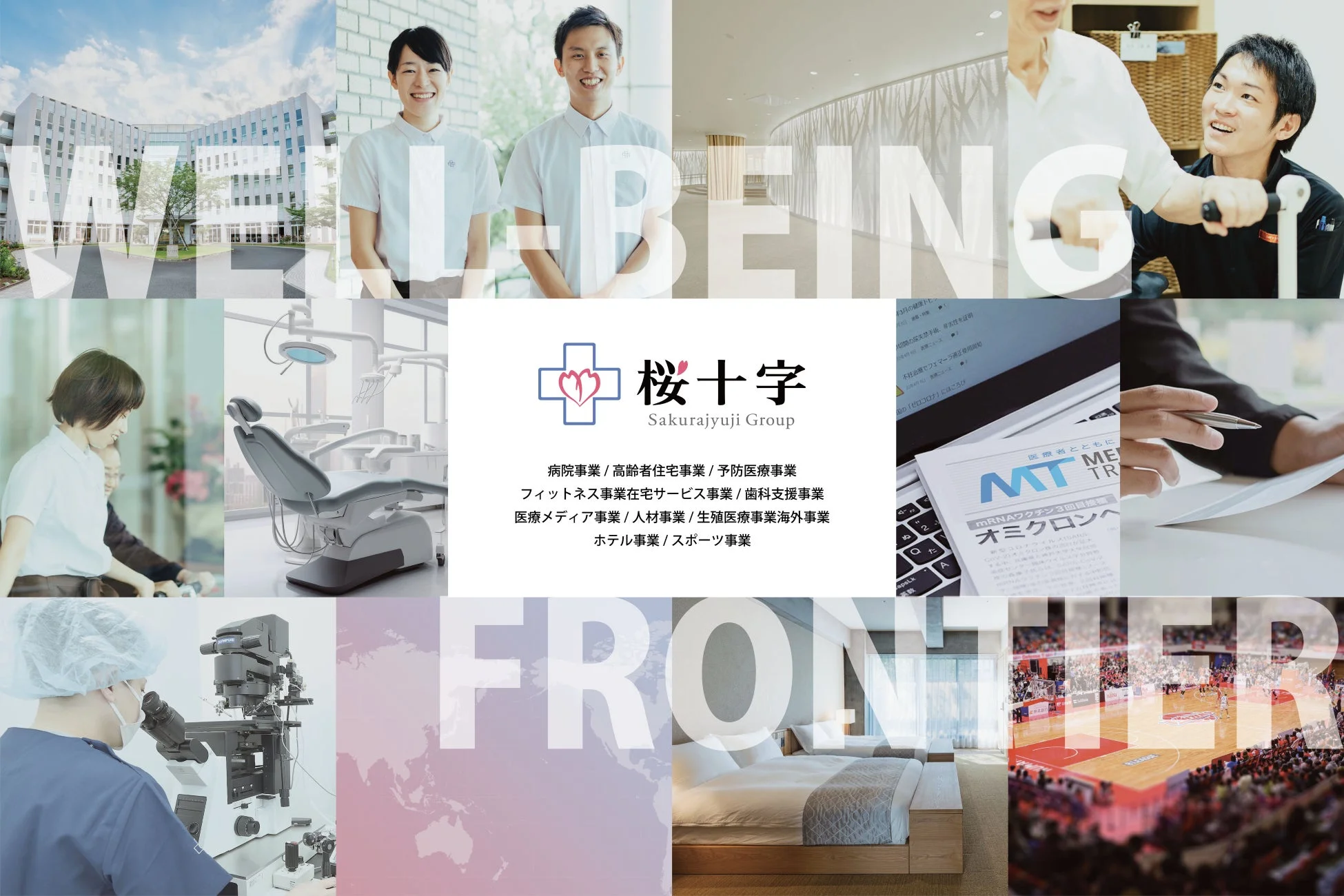 桜十字グループの事業紹介コラージュ