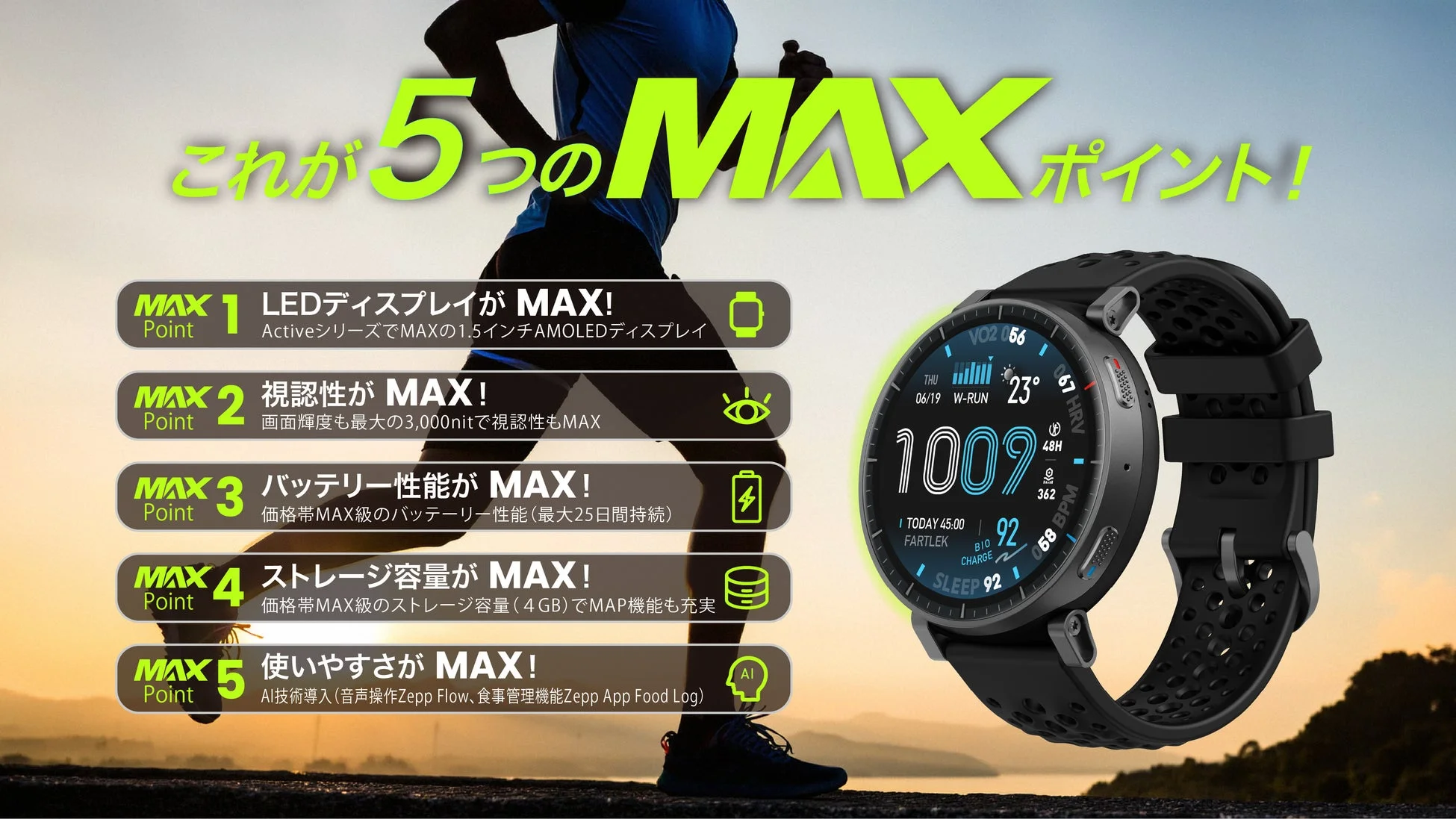 5つのMAXポイント