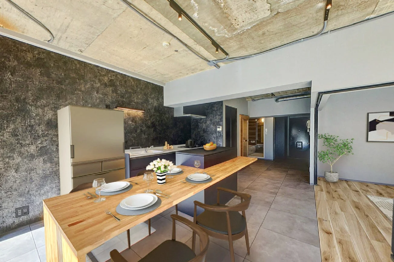 モダンなキッチンダイニング