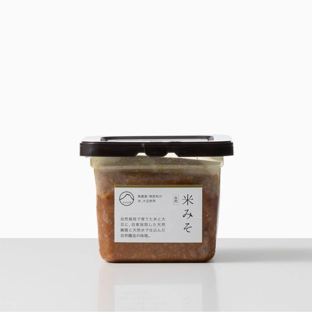 自然栽培の米と大豆を使用した米みそ