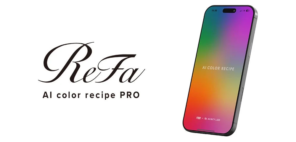 ReFa AI color recipe PROアプリが動作するスマートフォン