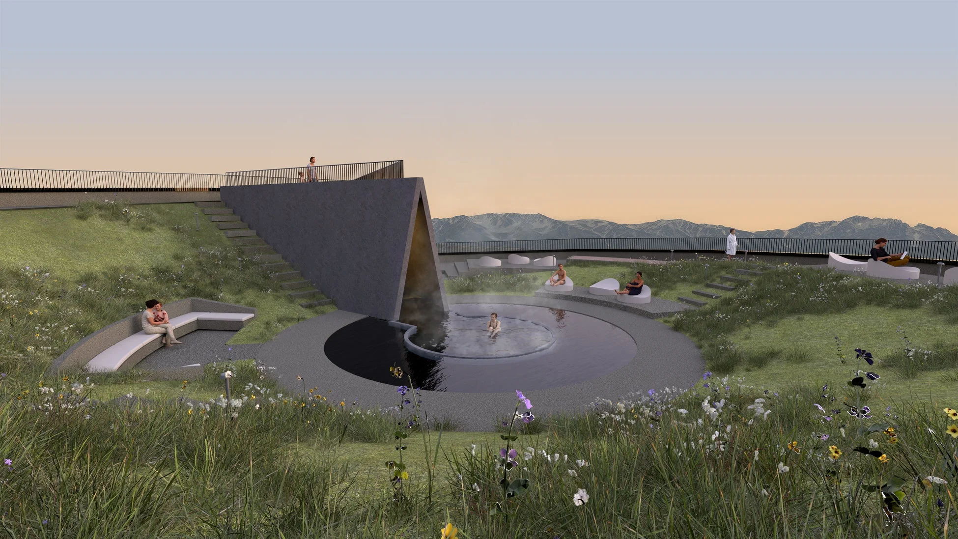 界 蔵王の屋外リラックス空間