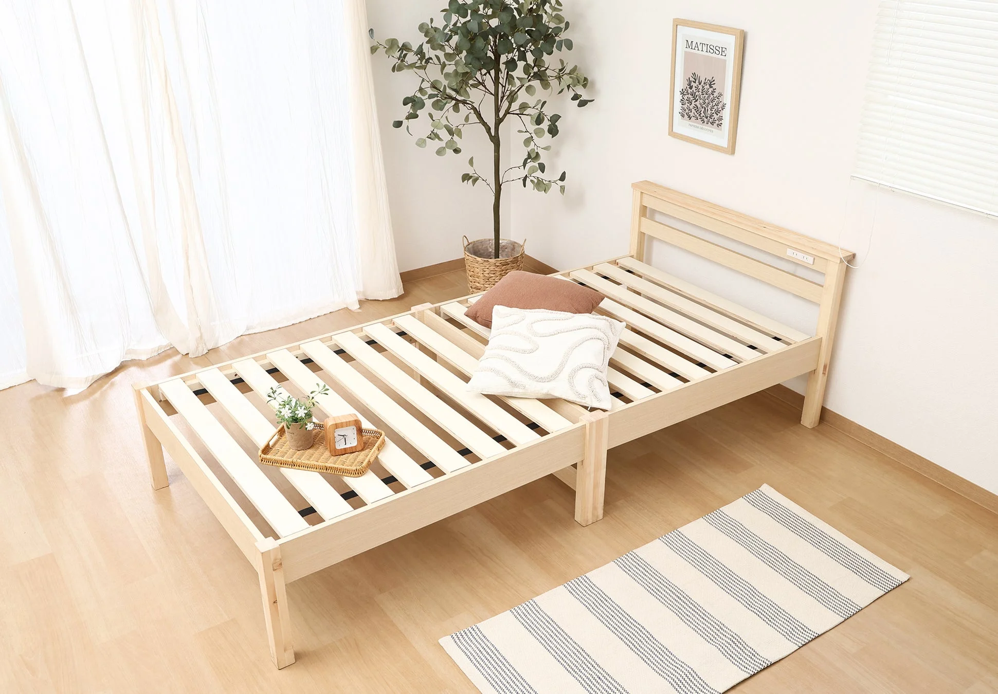 組み立て簡単ベッド ラクネ