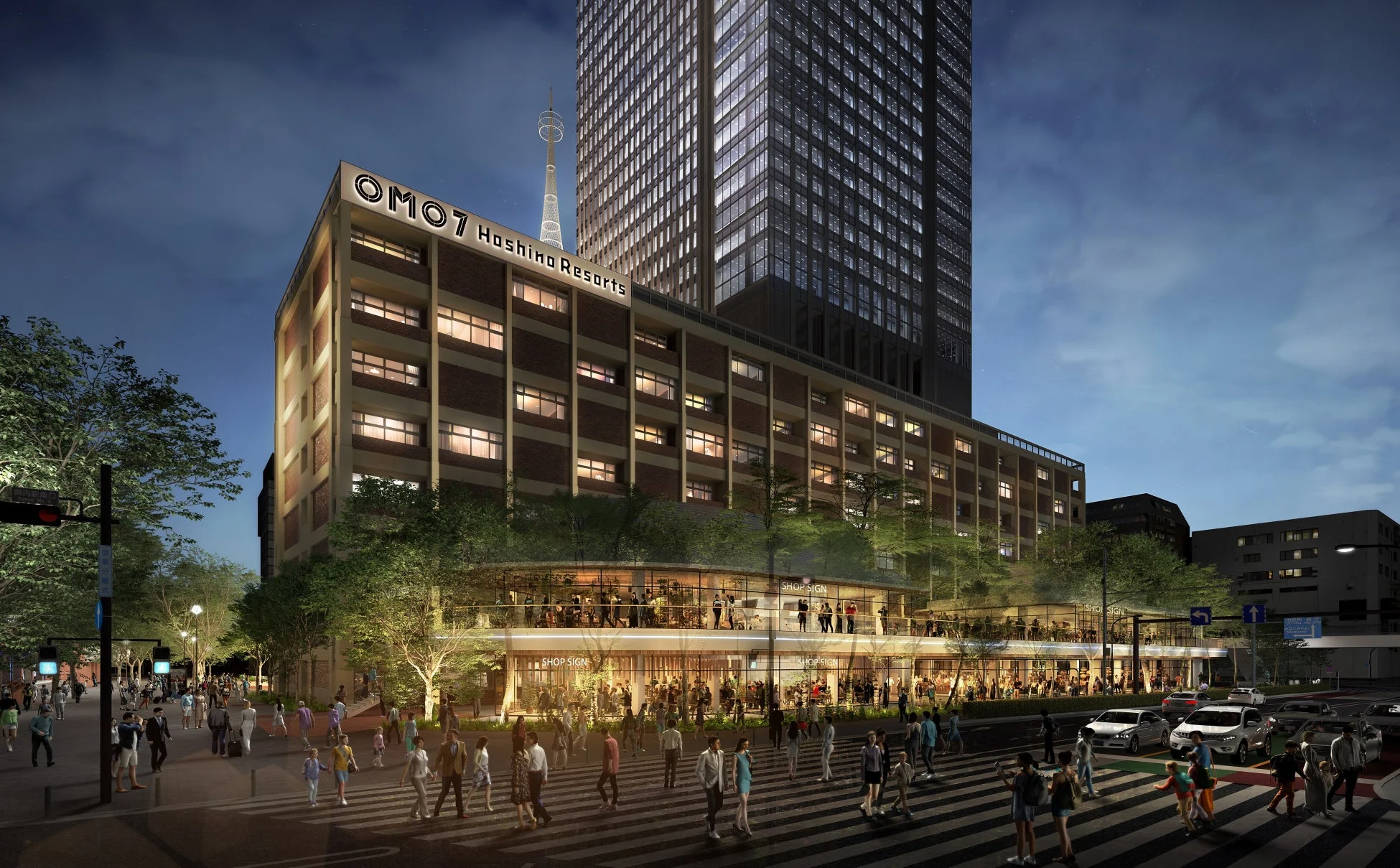 OMO7横浜の建物夜景