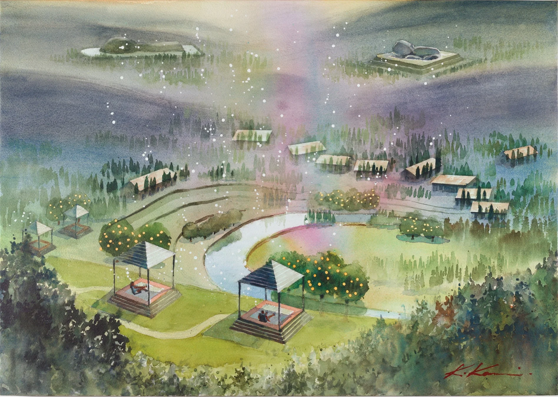 星のや飛鳥の風景画