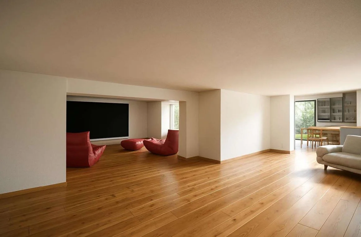 モダンなリビングの3Dパース