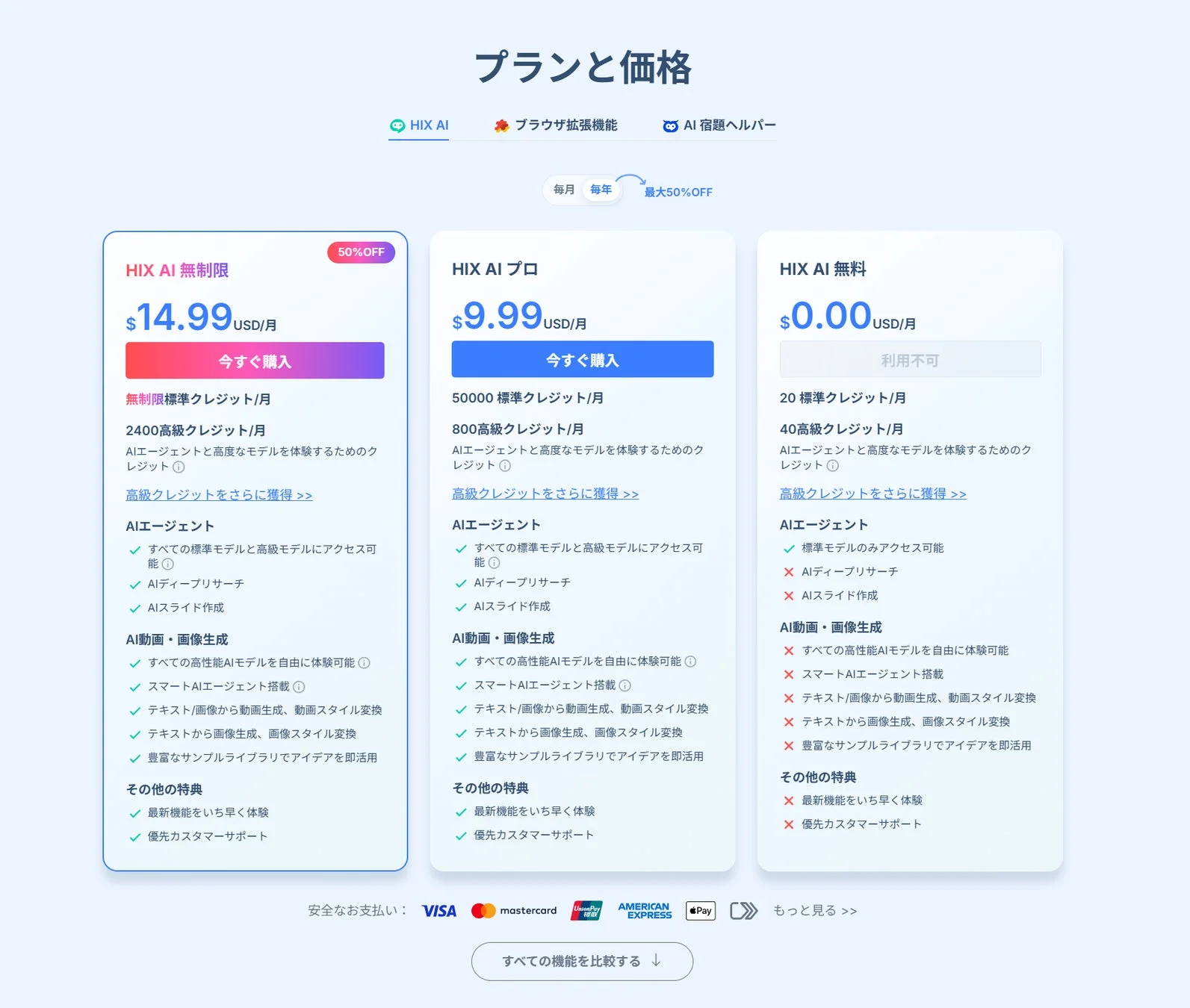 プランと価格 HIX AI