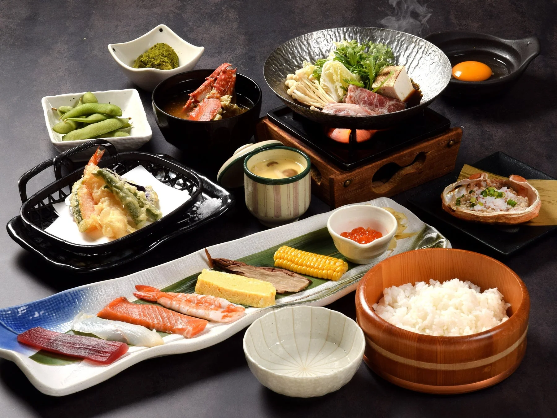 豪華な和食の御膳