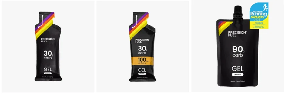 3種類のPRECISION FUELのエナジージェル