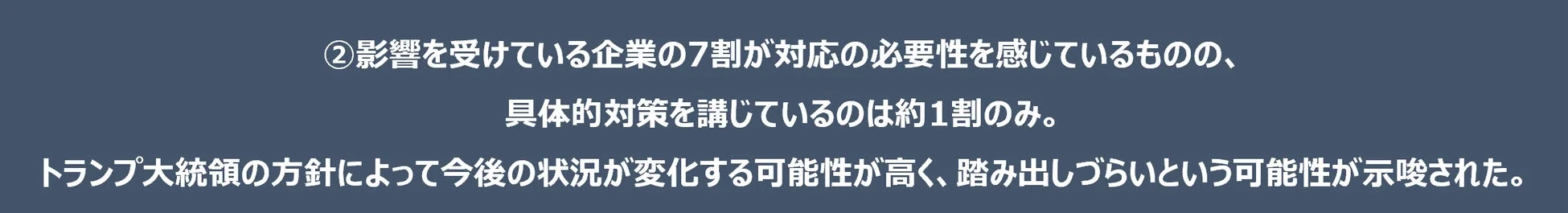 影響を受けている企業の対応状況