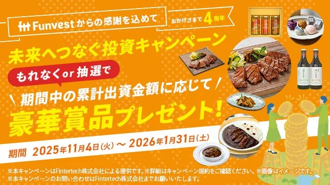 Funvestからの感謝を込めて。未来へつなぐ投資キャンペーン