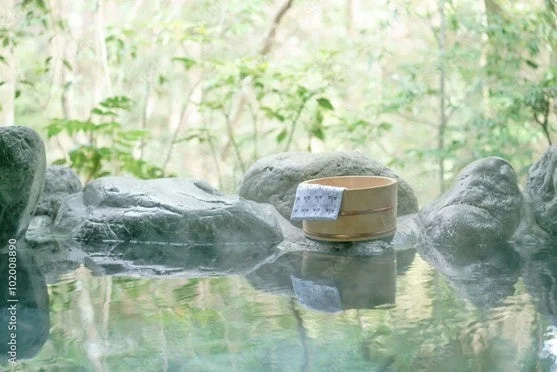 露天風呂の風景