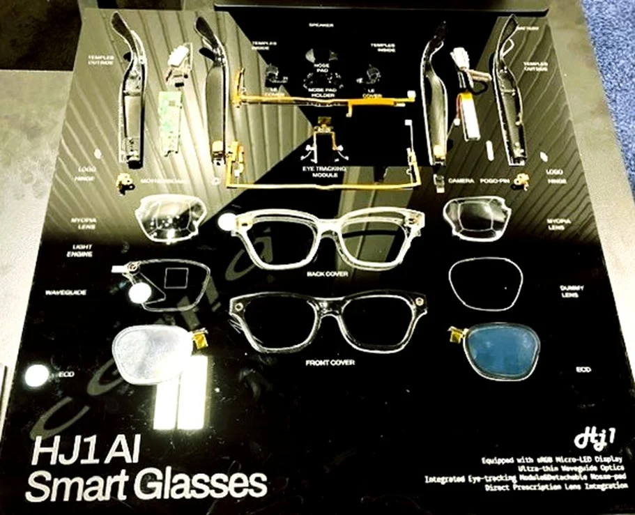 HJ1 AI Smart Glasses 分解図