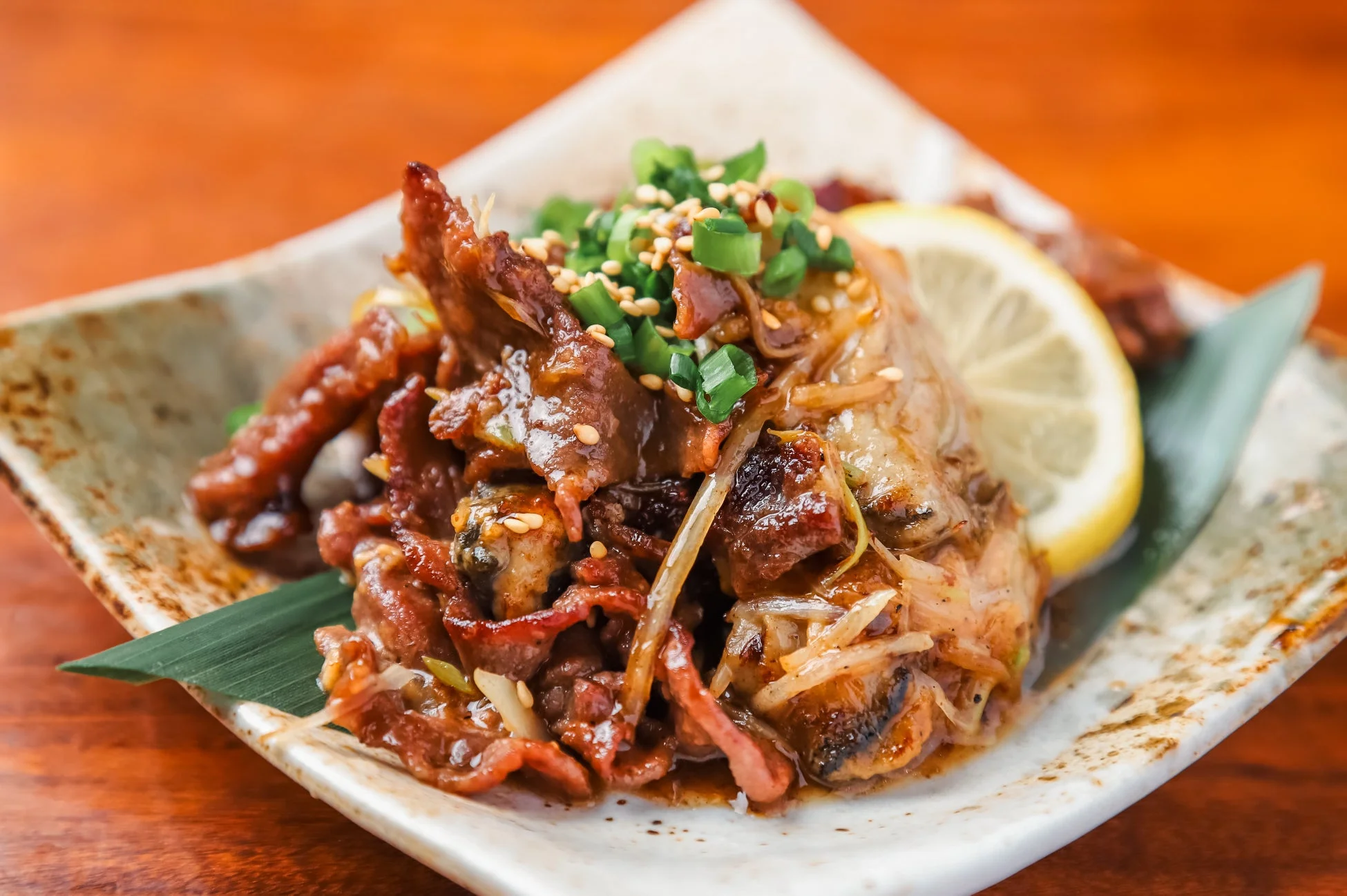 牛タンと牡蠣のオイスター炒め