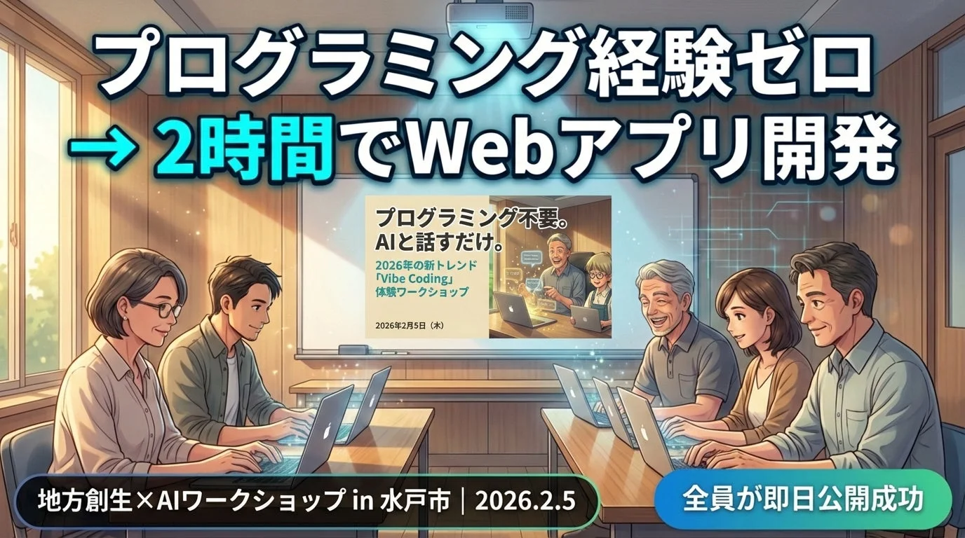 プログラミング経験ゼロでも2時間でWebアプリ開発