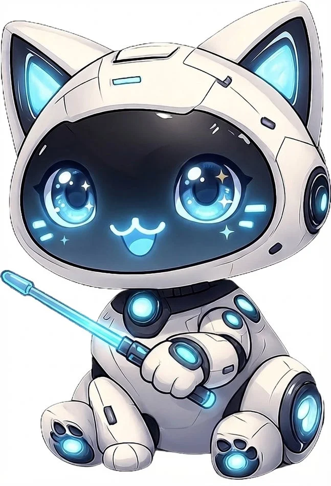 青い光を持つ猫型ロボット
