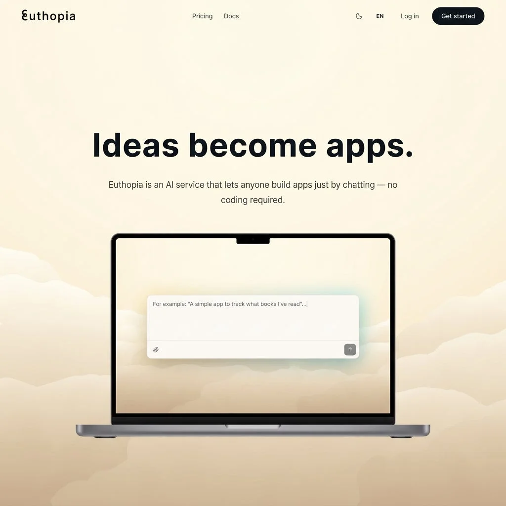 Euthopiaのウェブサイトスクリーンショット